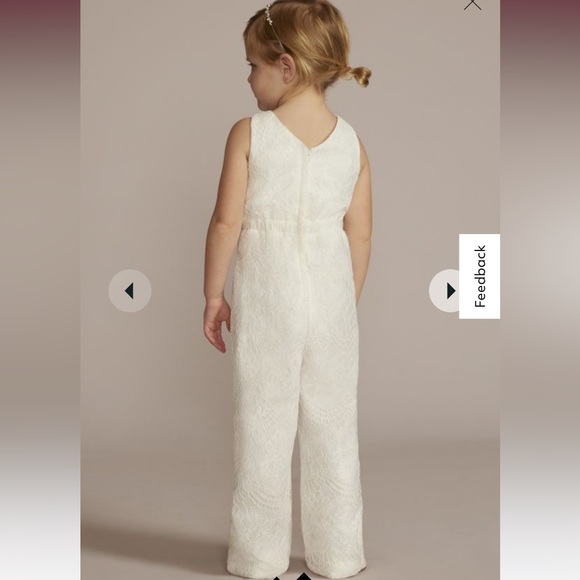 Lace Flower Girl Jumpsuit - Picture 3 of 4